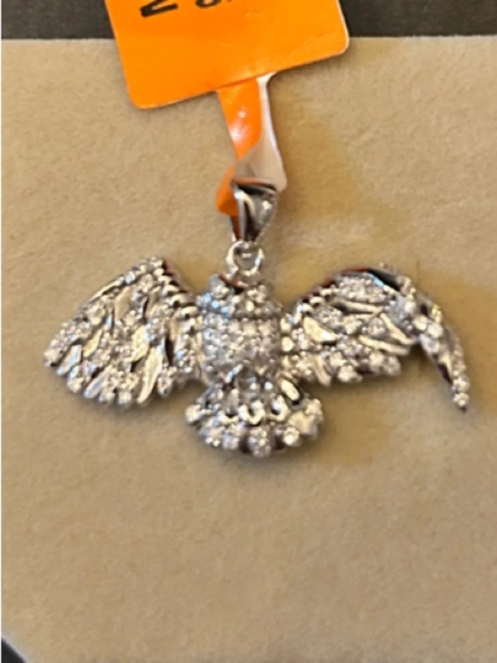 2.00CTW Pave’ Moissanite Owl 🦉 Pendant Necklace set in 925 Sterling Silver